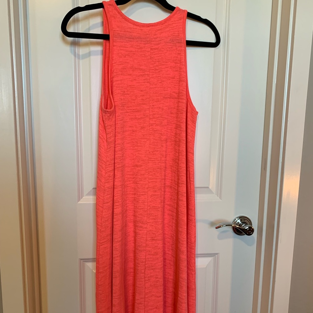 Gap Neon Pink Soft-Spun Sleeveless Swing Dress - Picture 3 of 10